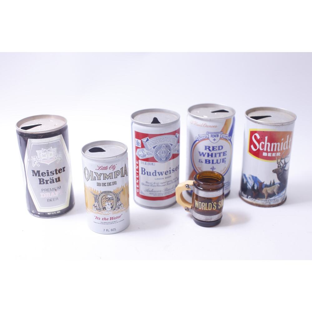 Beer Cans, Lot, Empty, Drinkware, Vintage, Memorabilia, ~ 250407-WH 172